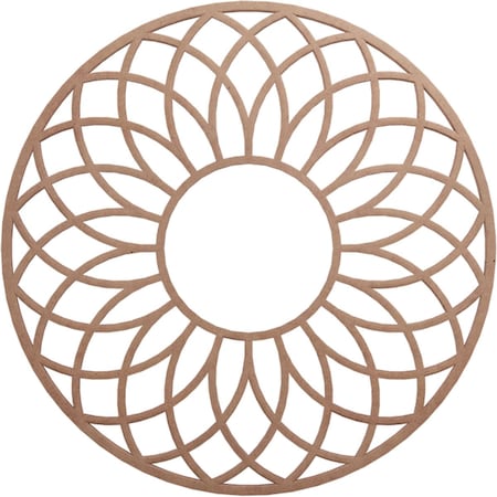Ekena Millwork Cannes Wood Fretwork Pierced Ceiling Medallion, Wood (Paint Grade), 24"OD x 8 1/4"ID x 3/8"T CMWP24X24X0375CNMF